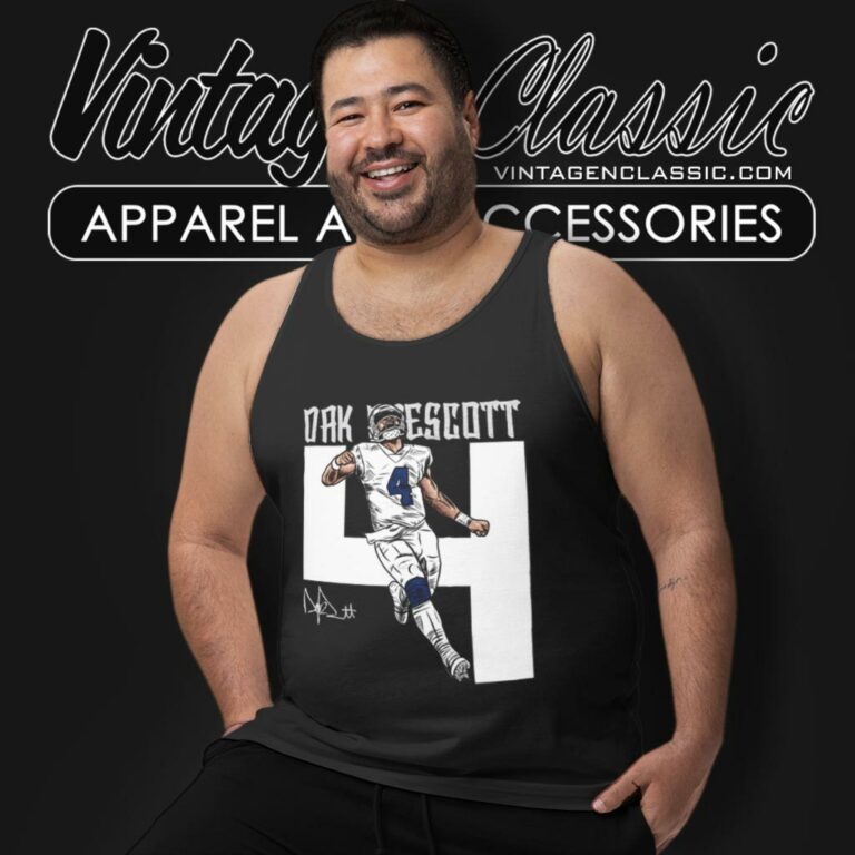 Dak Prescott Number W Wht Tank Top Racerback Dak Prescott Number W Wht Tank Top Racerback