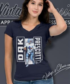 Dak Prescott Shirt Dallas Cowboys Verticals Signature 5 Dak Prescott Shirt Dallas Cowboys Verticals Signature V Neck TShirt