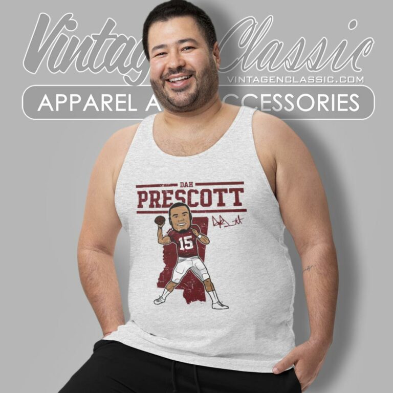 Dak Prescott Shirt Mississippi State Toon R Tank Top Racerback Dak Prescott Shirt Mississippi State Toon R Tank Top Racerback