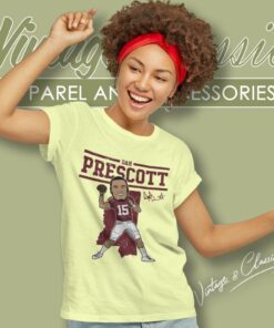 Dak Prescott Shirt Mississippi State Toon R 6 Dak Prescott Shirt Mississippi State Toon R Women T Shirt