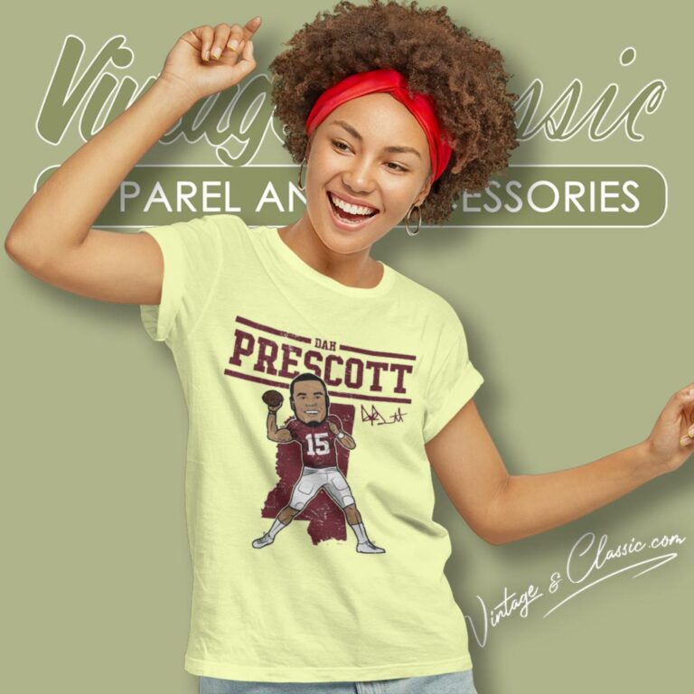 Dak Prescott Shirt Mississippi State Toon R Women T Shirt Dak Prescott Shirt Mississippi State Toon R Women T Shirt