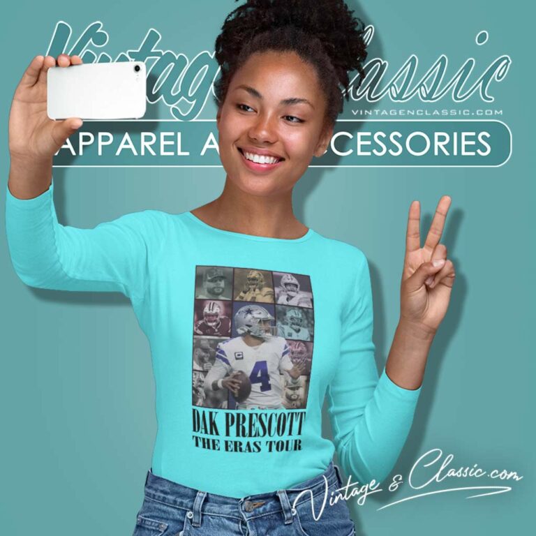 Dak Prescott The Eras Tour Cowboys Long Sleeve Tee Dak Prescott The Eras Tour Cowboys Long Sleeve Tee