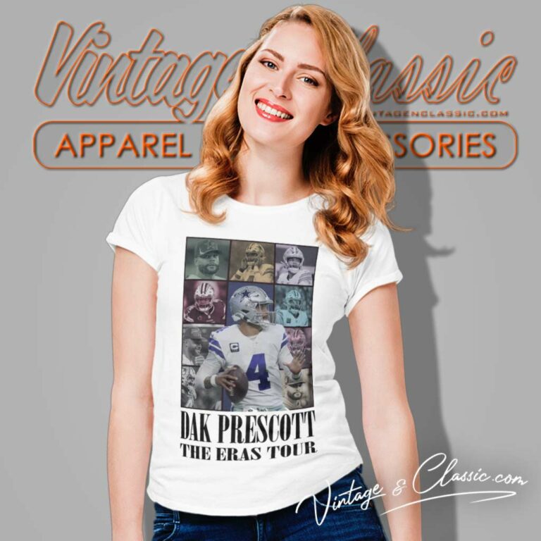 Dak Prescott The Eras Tour Cowboys Women TShirt Dak Prescott The Eras Tour Cowboys Women TShirt
