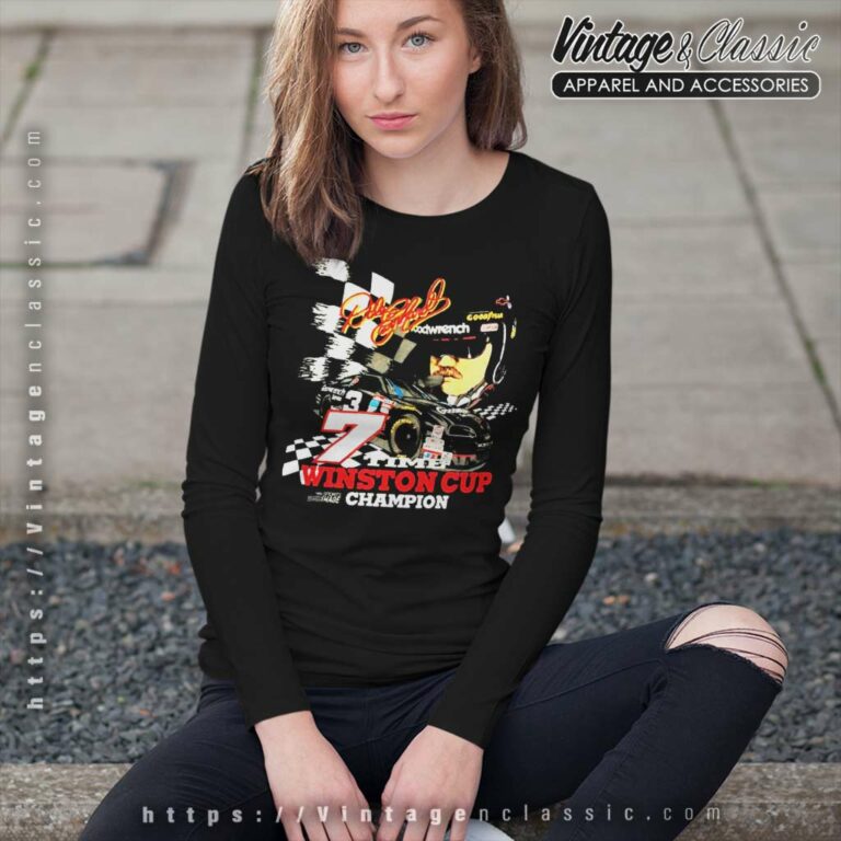 Dale Earnhardt 3 7 Time Winston Cup Champion Long Sleeve Tee Dale Earnhardt 3 7 Time Winston Cup Champion Long Sleeve Tee