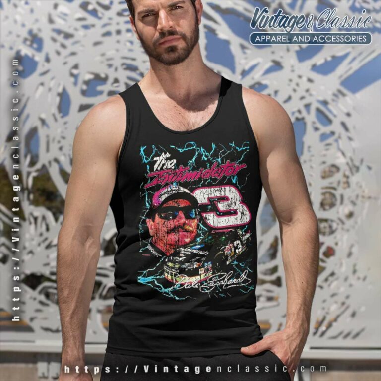 Dale Earnhardt 3 Nascar The Intimidator Tank Top Racerback Dale Earnhardt 3 Nascar The Intimidator Tank Top Racerback