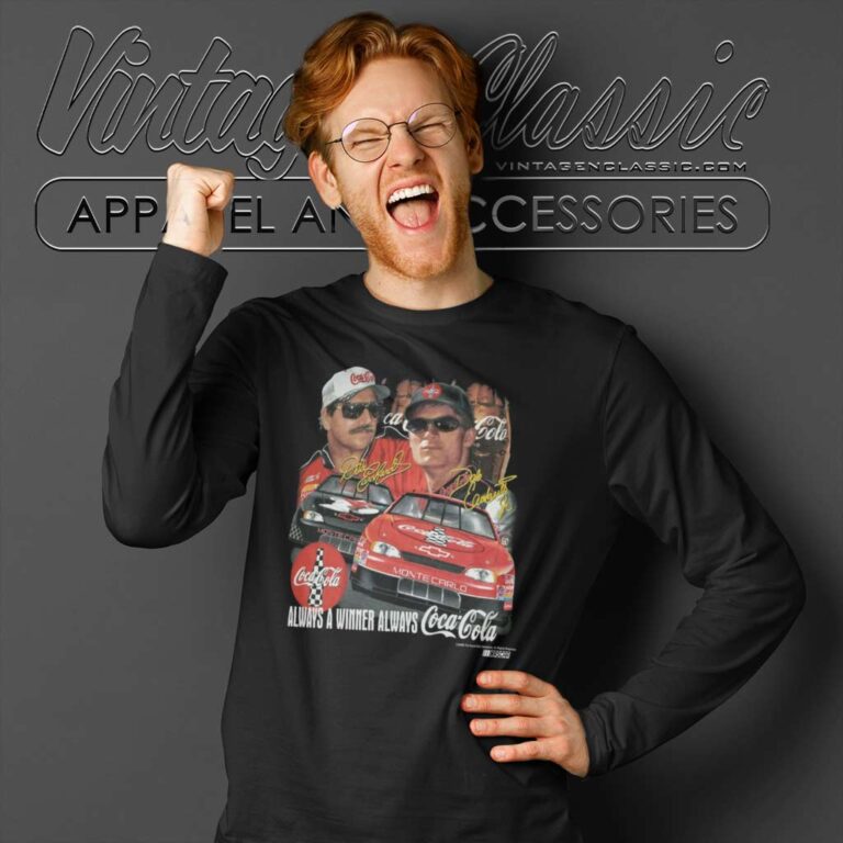 Dale Earnhardt And Dale Earnhardt Jr Long Sleeve Tee Dale Earnhardt And Dale Earnhardt Jr Long Sleeve Tee