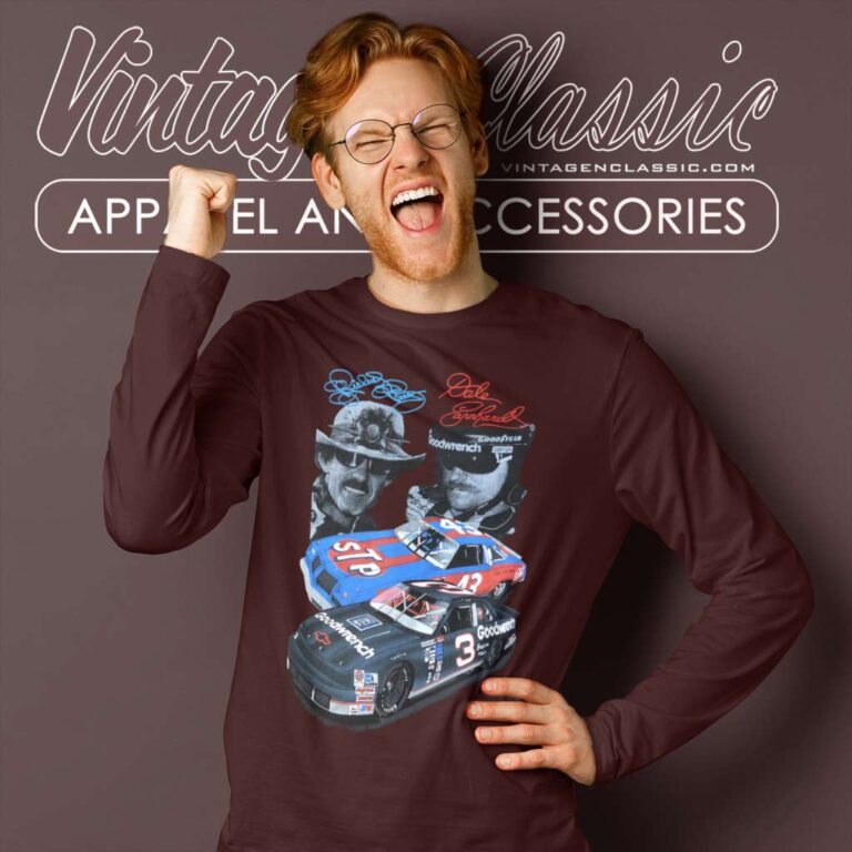 Dale Earnhardt And Richard Petty Long Sleeve Tee Dale Earnhardt And Richard Petty Long Sleeve Tee