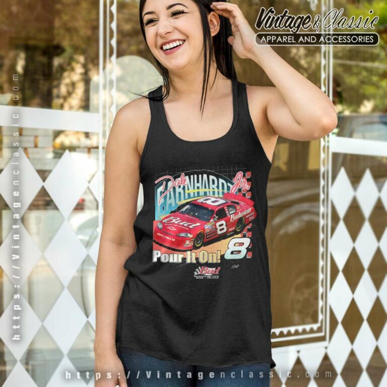 Dale Earnhardt Jr 8 Nascar Budweiser Tank Top Racerback 1 Dale Earnhardt Jr 8 Nascar Budweiser Tank Top Racerback 1