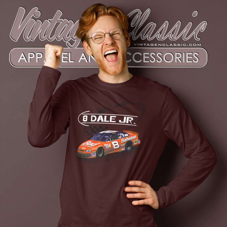 Dale Earnhardt Jr Red Nascar Long Sleeve Tee Dale Earnhardt Jr Red Nascar Long Sleeve Tee