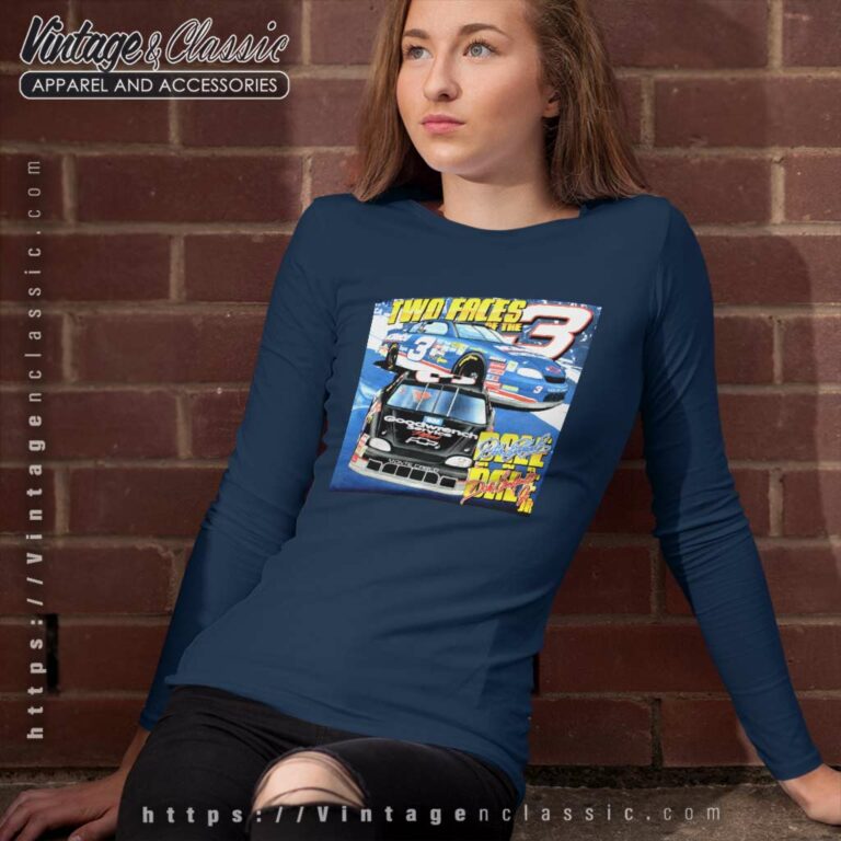 Dale Earnhardt Jr Two Faces Of The 3 Nascar Long Sleeve Tee Dale Earnhardt Jr Two Faces Of The 3 Nascar Long Sleeve Tee