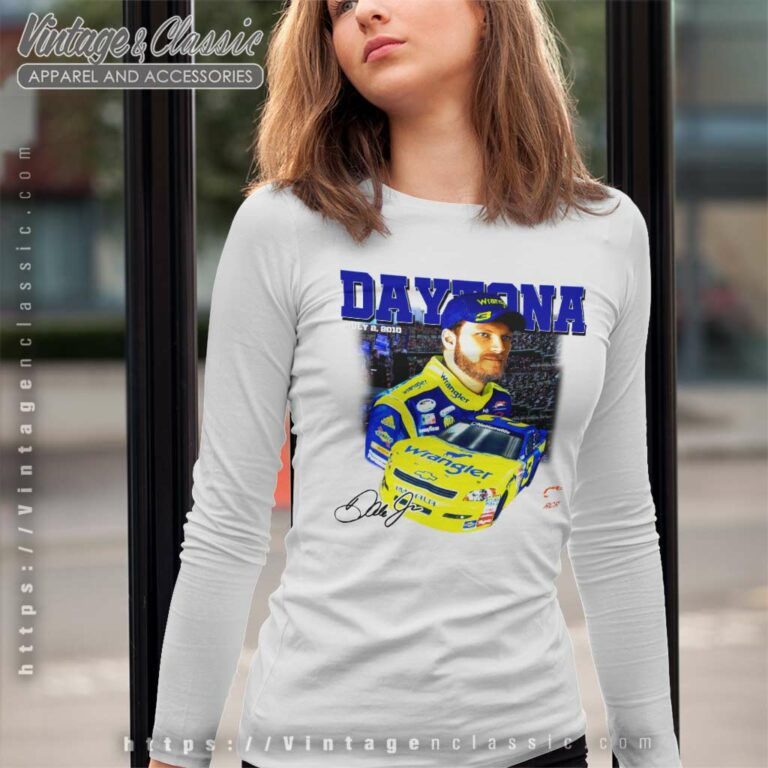 Dale Earnhardt Jr Wrangler Nascar Daytona Long Sleeve Tee Dale Earnhardt Jr Wrangler Nascar Daytona Long Sleeve Tee