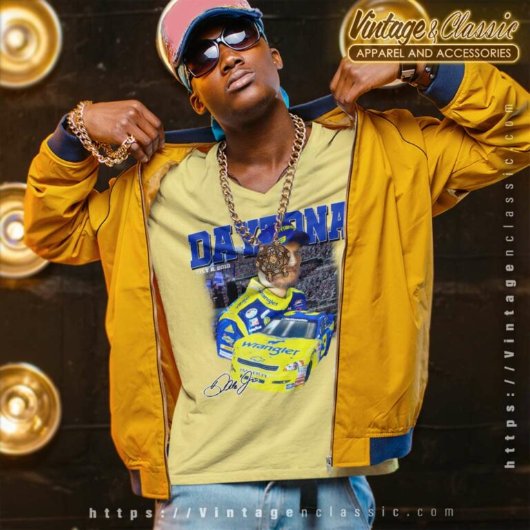 Dale Earnhardt Jr Wrangler Nascar Daytona V Neck TShirt Dale Earnhardt Jr Wrangler Nascar Daytona V Neck TShirt