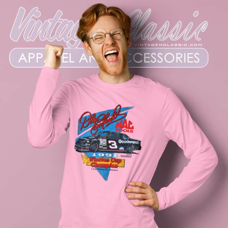 Dale Earnhardt Nascar Shirt Mac Tools Logo 3 Winston Cup Champion Long Sleeve Tee Dale Earnhardt Nascar Shirt Mac Tools Logo 3 Winston Cup Champion Long Sleeve Tee