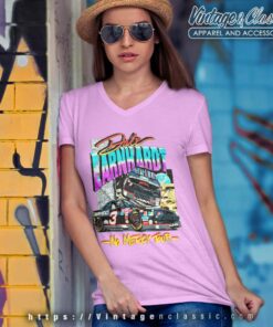 Dale Earnhardt No Mercy Tour Nascar Vintage V Neck TShirt 1
