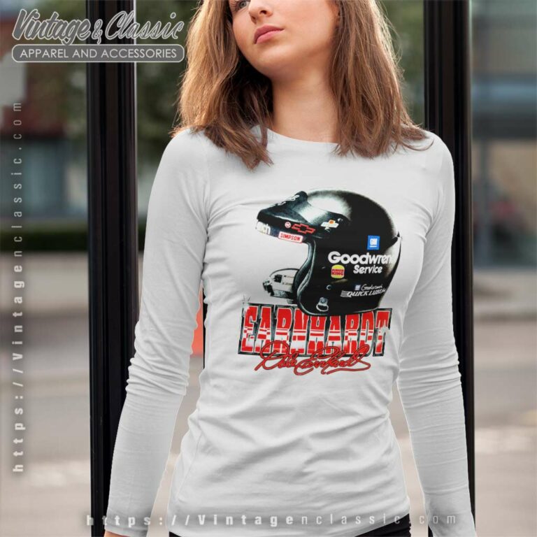 Dale Earnhardt Sr Racing Helment Nascar Long Sleeve Tee Dale Earnhardt Sr Racing Helment Nascar Long Sleeve Tee