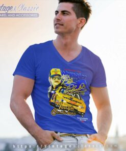 Dale Earnhardt Wrangler Tough Customer Nascar V Neck TShirt