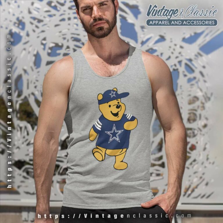 Dallas Cowboy Nfl Football Winnie The Pooh Tank Top Racerback Dallas Cowboy Nfl Football Winnie The Pooh Tank Top Racerback