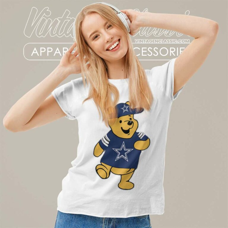 Dallas Cowboy Nfl Football Winnie The Pooh Women TShirt Dallas Cowboy Nfl Football Winnie The Pooh Women TShirt