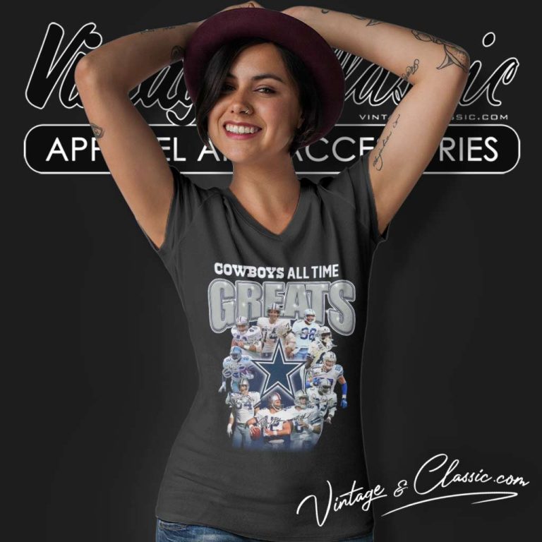 Dallas Cowboys All Time Great Football Player Nfl V Neck TShirt Dallas Cowboys All Time Great Football Player Nfl V Neck TShirt