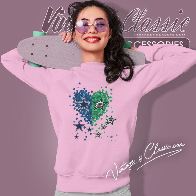 Dallas Cowboys And Dallas Star Heart Sweatshirt Dallas Cowboys And Dallas Star Heart Sweatshirt