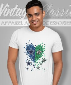 Dallas Cowboys And Dallas Star Heart T Shirt