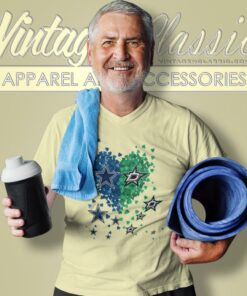 Dallas Cowboys And Dallas Star Heart V Neck TShirt