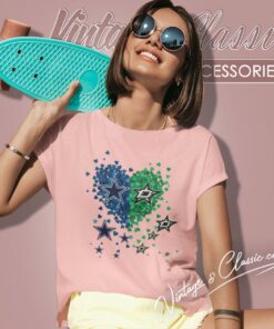 Dallas Cowboys And Dallas Star Heart Women T Shirt