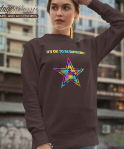Dallas Cowboys Autism Its Ok To Be Different Sweetshirt