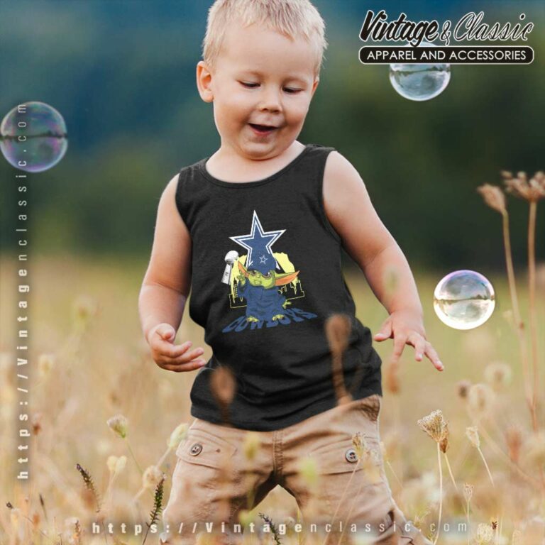 Dallas Cowboys Baby Yoda Kids Tank Top Racerback Dallas Cowboys Baby Yoda Kids Tank Top Racerback