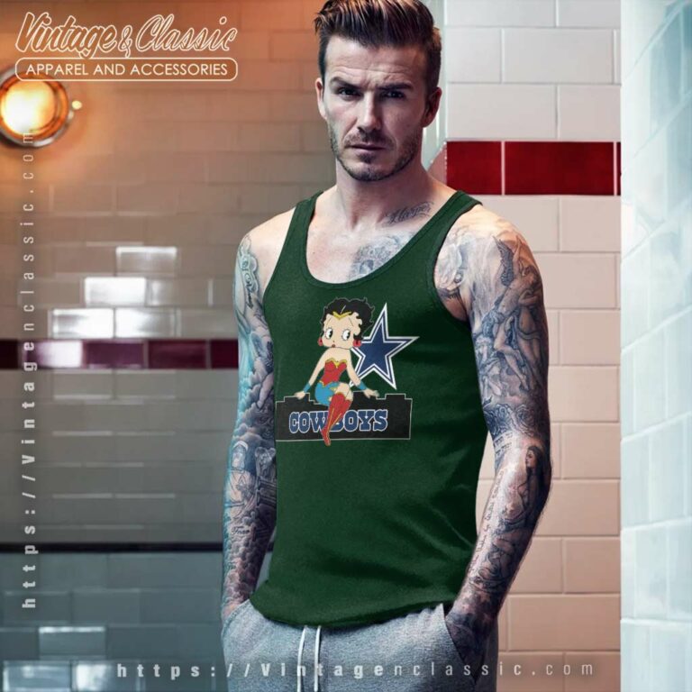 Dallas Cowboys Betty Boop Cartoon Tank Top Racerback Dallas Cowboys Betty Boop Cartoon Tank Top Racerback