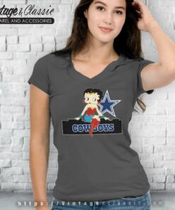 Dallas Cowboys Betty Boop Cartoon V Neck TShirt