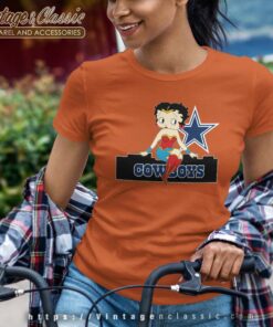 Dallas Cowboys Betty Boop Cartoon Women TShirt