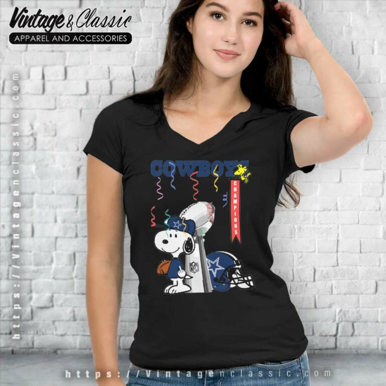 Dallas Cowboys Champs Snoopy Nfl V Neck TShirt Dallas Cowboys Champs Snoopy Nfl V Neck TShirt