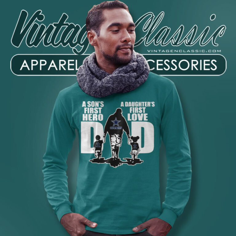 Dallas Cowboys Dad Son Daughters Long Sleeve Tee Dallas Cowboys Dad Son Daughters Long Sleeve Tee