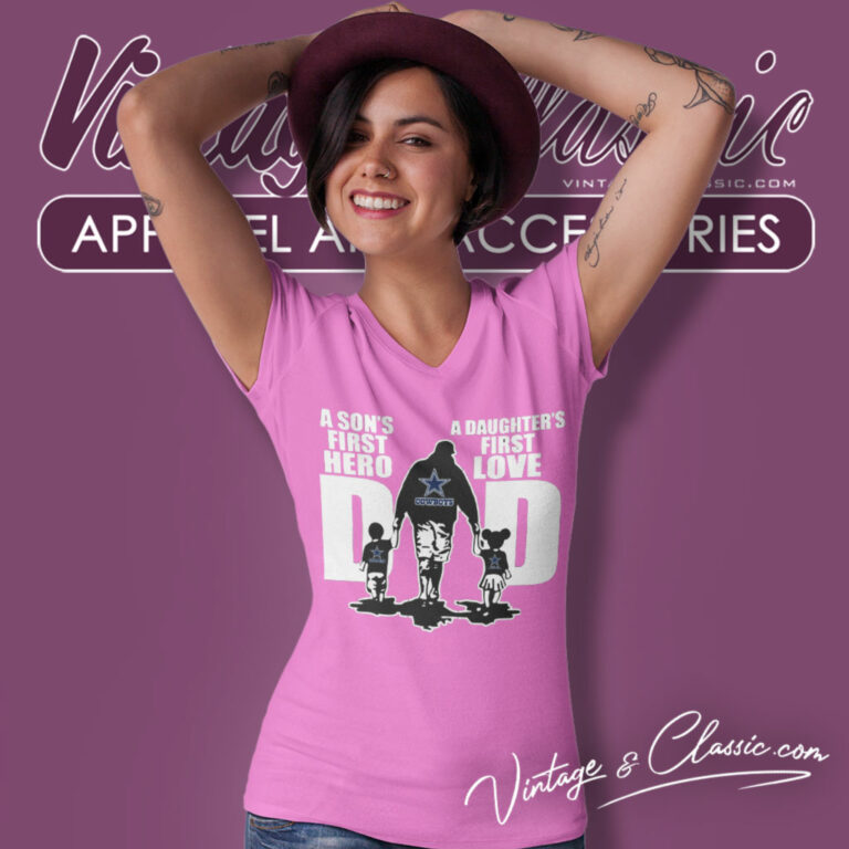 Dallas Cowboys Dad Son Daughters V Neck TShirt Dallas Cowboys Dad Son Daughters V Neck TShirt