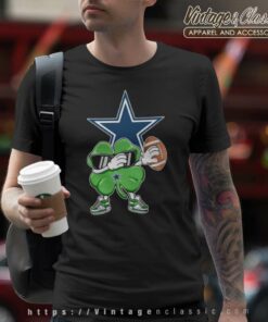 Dallas Cowboys Football Dabbing Four Leaf Clover T Shirt