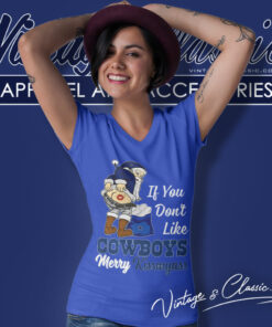 Dallas Cowboys Funny Xmas Kissmyass V Neck TShirt