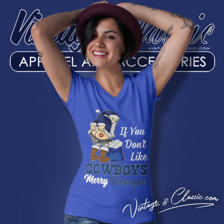 Dallas Cowboys Funny Xmas Kissmyass V Neck TShirt Dallas Cowboys Funny Xmas Kissmyass V Neck TShirt