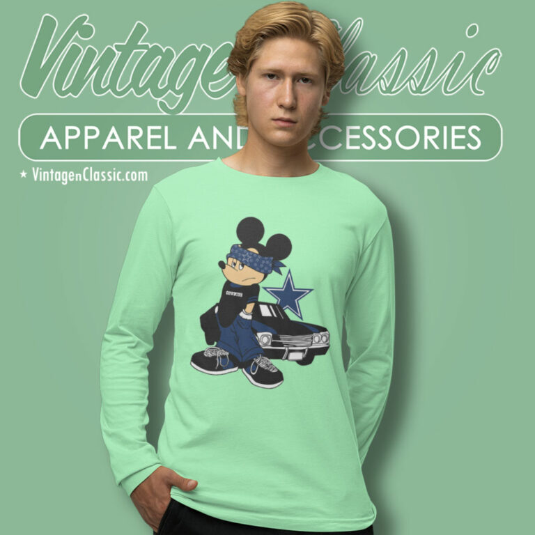Dallas Cowboys Gangster Mickey Long Sleeve Tee Dallas Cowboys Gangster Mickey Long Sleeve Tee