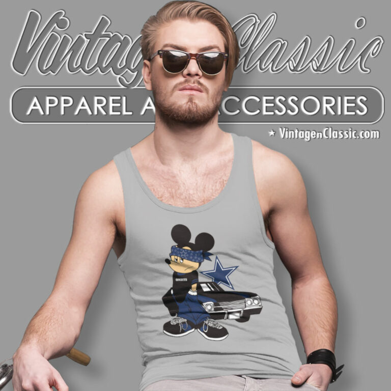 Dallas Cowboys Gangster Mickey Tank Top Racerback Dallas Cowboys Gangster Mickey Tank Top Racerback