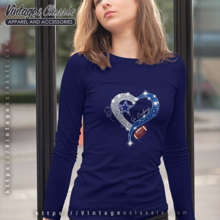 Dallas Cowboys Girls Love Football Long Sleeve Tee Dallas Cowboys Girls Love Football Long Sleeve Tee
