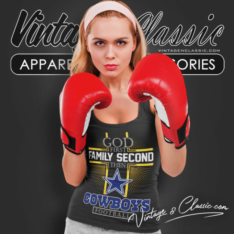 Dallas Cowboys God First Family Second Then Tank Top Racerback Dallas Cowboys God First Family Second Then Tank Top Racerback