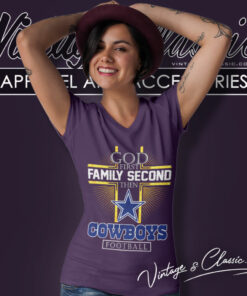 Dallas Cowboys God First Family Second Then V Neck TShirt