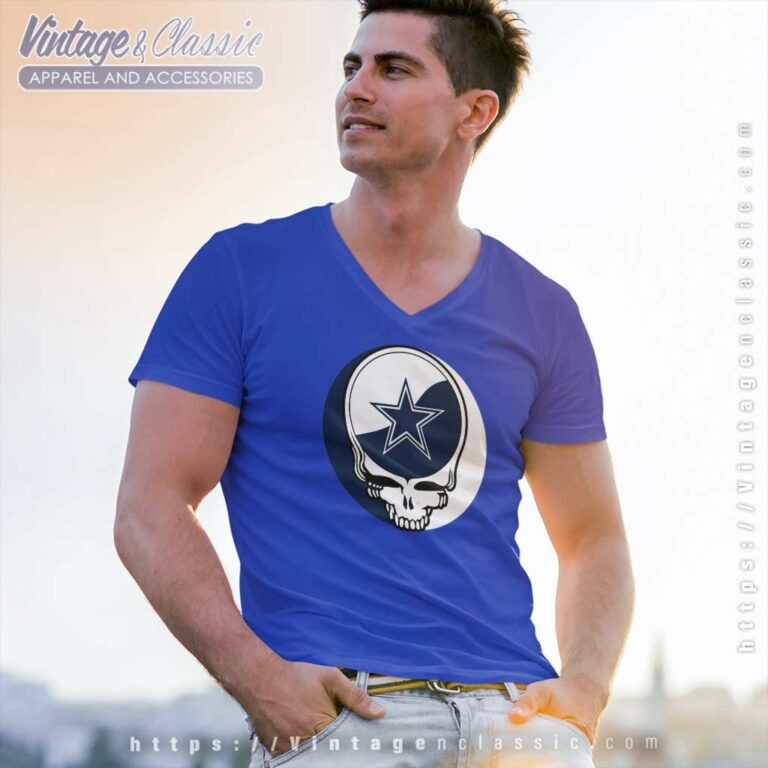 Dallas Cowboys Grateful Dead Steal Your Face V Neck TShirt Dallas Cowboys Grateful Dead Steal Your Face V Neck TShirt