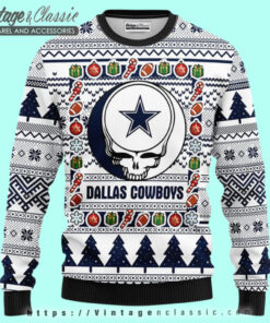 Dallas Cowboys Grateful Dead Ugly Sweater Ugly Christmas Sweater