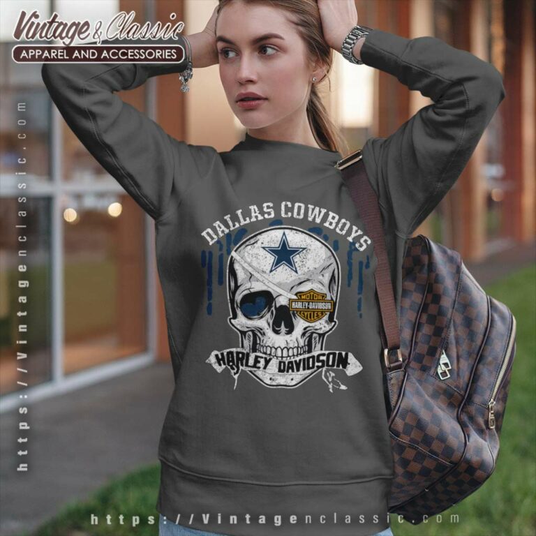 Dallas Cowboys Harley Davidson Skull Sweatshirt Dallas Cowboys Harley Davidson Skull Sweatshirt