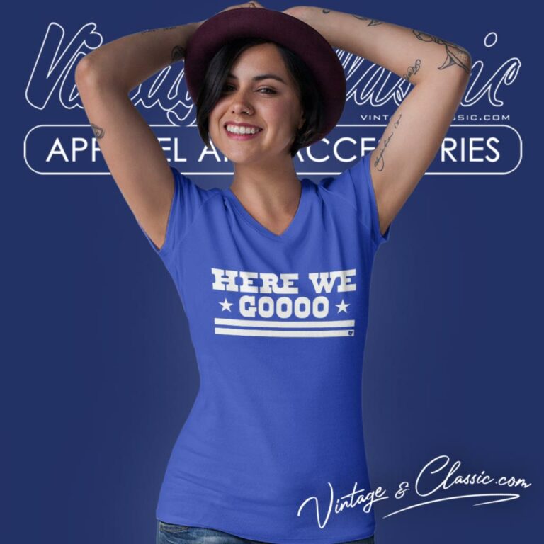 Dallas Cowboys Here We Go V Neck TShirt Dallas Cowboys Here We Go V Neck TShirt