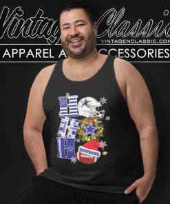 Dallas Cowboys Ho Ho Ho Merry Christmas Tank Top Racerback