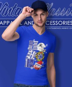 Dallas Cowboys Ho Ho Ho Merry Christmas V Neck TShirt