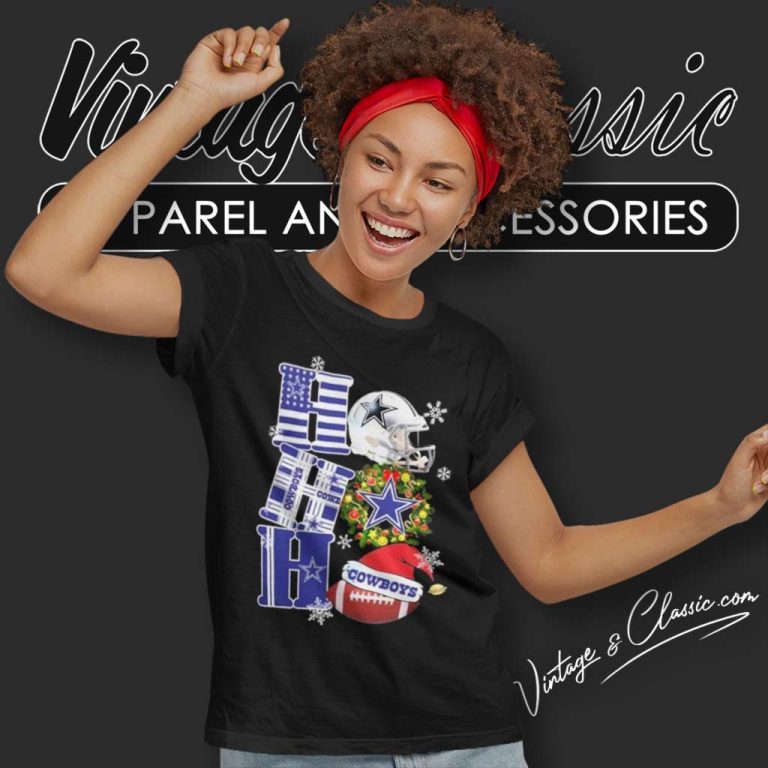 Dallas Cowboys Ho Ho Ho Merry Christmas Women TShirt Dallas Cowboys Ho Ho Ho Merry Christmas Women TShirt